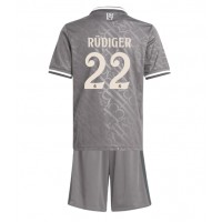 Dres Real Madrid Antonio Rudiger #22 Tretina pre deti 2024-25 Krátky Rukáv (+ trenírky)